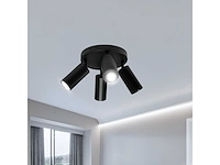 Ronde wandlamp gu10 – 4 draaibare – zwart – aluminium – ø200 mm – ip20 (x5) - afbeelding 3 van  5