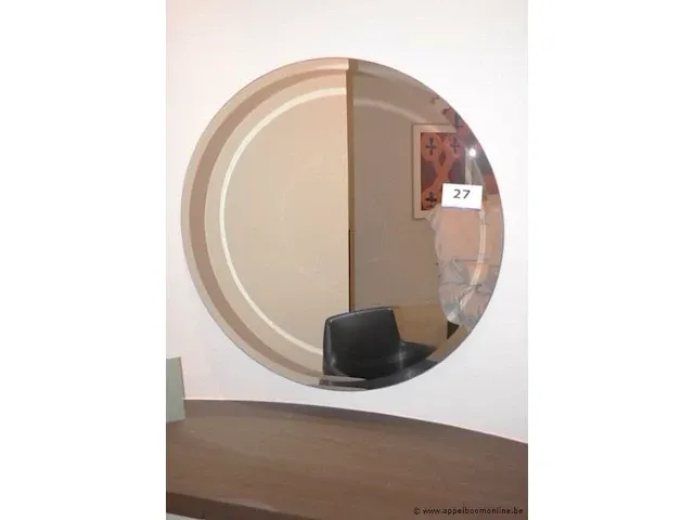 Ronde wandspiegel, diam plm 100cm - afbeelding 1 van  1