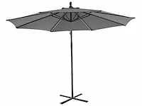 Ronde zweefparasol taupe in grijs met leds - d. 2.93 m - afbeelding 3 van  3