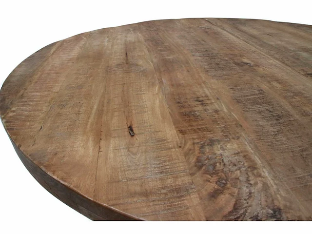 Rondu eettafel 150 in massief mango en metaal - afbeelding 2 van  2