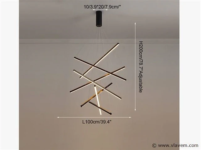 Ronin 7.0 suspended design armatuur goud - afbeelding 6 van  10