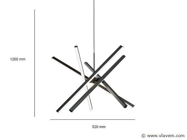 Ronin suspended design armatuur zwart - afbeelding 6 van  8
