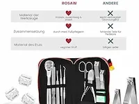 Rosaw manicure & pedicureset, 10-delige nagelverzorgingsset - afbeelding 2 van  4