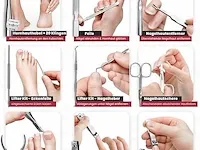 Rosaw manicure & pedicureset, 10-delige nagelverzorgingsset - afbeelding 4 van  4