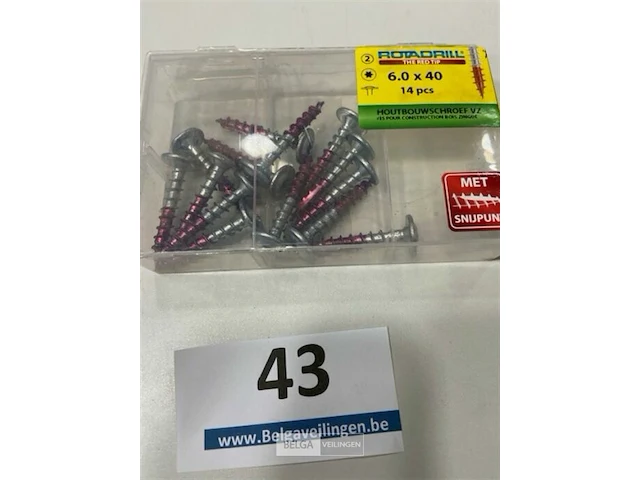 Rotadriil houtbopuwschroef 6 x 40 torx 14 stuks - afbeelding 2 van  3