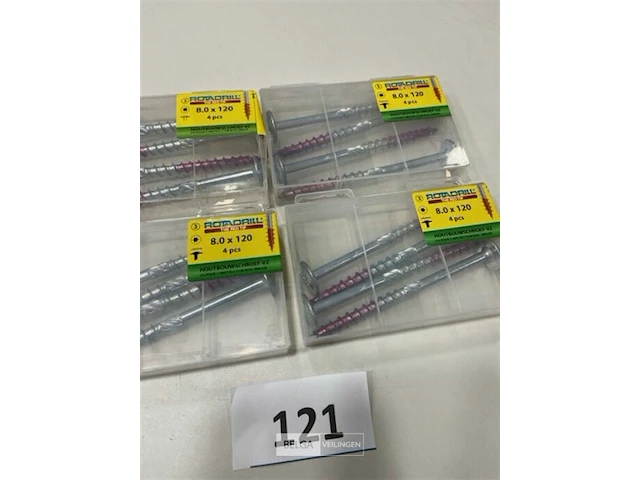 Rotadriil houtbopuwschroef 8 x 120 torx 16 stuks - afbeelding 3 van  3