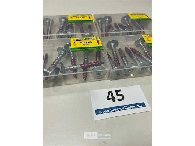 Rotadriil houtbopuwschroef 8 x 60 torx 32 stuks - afbeelding 1 van  3