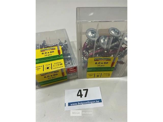 Rotadriil houtbopuwschroef 8 x 60 torx 50 stuks - afbeelding 1 van  3