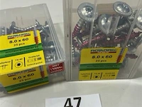 Rotadriil houtbopuwschroef 8 x 60 torx 50 stuks - afbeelding 1 van  3