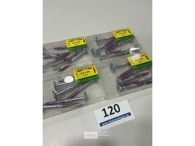 Rotadriil houtbopuwschroef 8 x 80 torx 24 stuks - afbeelding 3 van  3