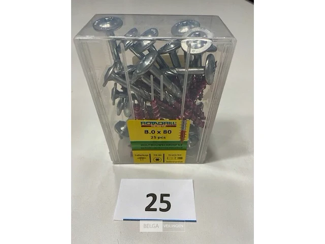 Rotadriil houtbopuwschroef 8x80 torx 25 stuks - afbeelding 1 van  3
