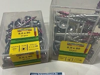 Rotadriil houtbopuwschroef 8x80 torx 50 stuks - afbeelding 1 van  3
