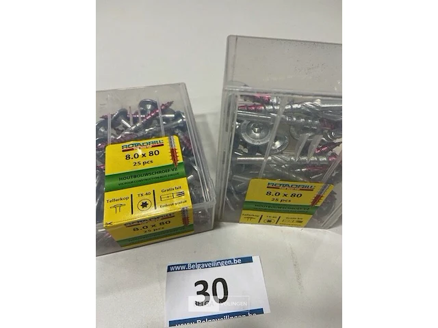Rotadriil houtbopuwschroef 8x80 torx 50 stuks - afbeelding 3 van  3