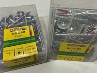 Rotadriil houtbopuwschroef 8x80 torx 50 stuks - afbeelding 3 van  3