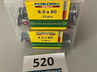 Rotadriil houtschroef torx 8x80 50 stuks - afbeelding 2 van  3