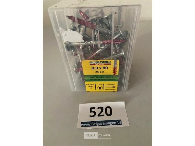 Rotadriil houtschroef torx 8x80 50 stuks - afbeelding 3 van  3