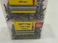 Rotadril hardhoutschroef 4 x 40 400 stuks inox - afbeelding 3 van  3