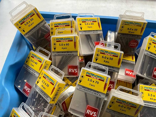Rotadrill diverse schroeven o.a. rvs (100x) - afbeelding 2 van  6