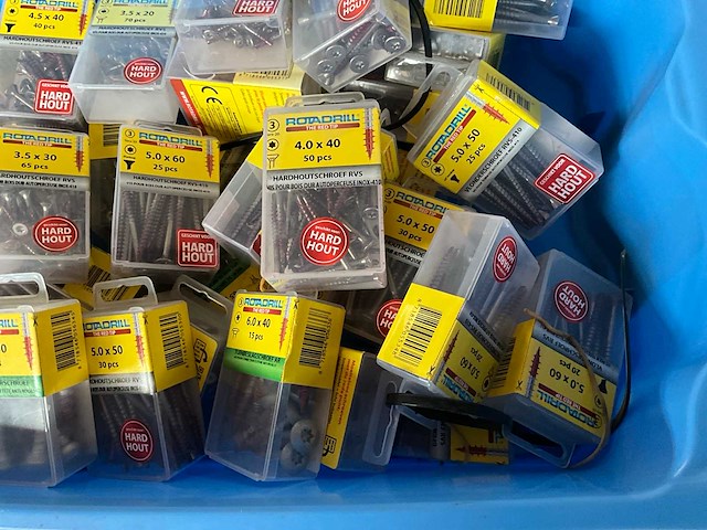 Rotadrill diverse schroeven rvs en messing (50x) - afbeelding 4 van  6