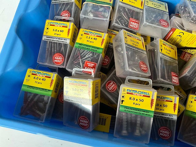 Rotadrill diverse schroeven rvs en messing (50x) - afbeelding 5 van  6