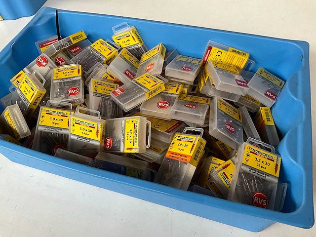 Rotadrill diverse schroeven rvs & messing (100x) - afbeelding 6 van  6