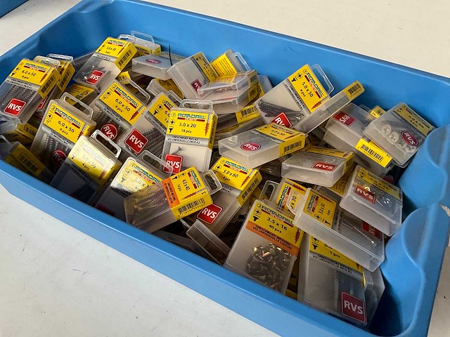 Rotadrill diverse schroeven rvs & messing (100x) - afbeelding 6 van  6