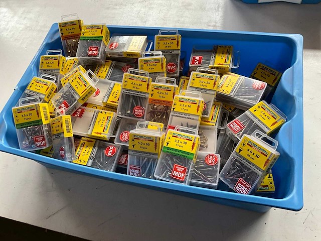 Rotadrill diverse schroeven rvs, messing en verzinkt (100x) - afbeelding 6 van  6