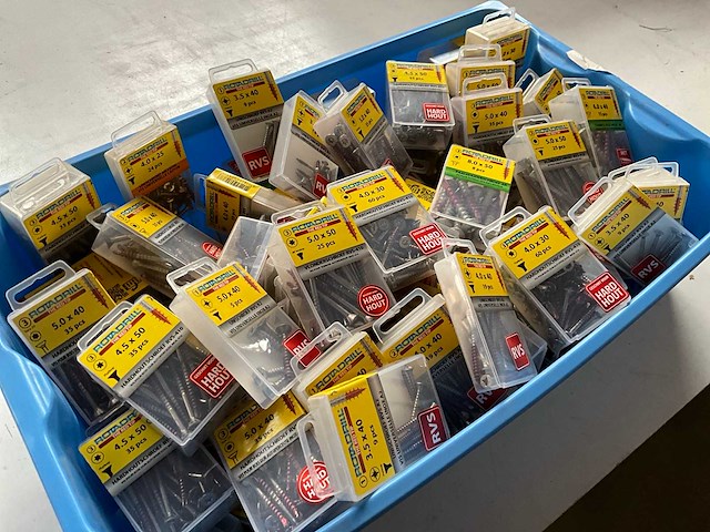 Rotadrill diverse schroeven rvs, messing en verzinkt (100x) - afbeelding 6 van  6