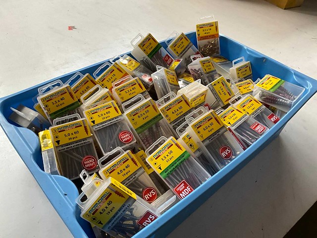 Rotadrill diverse schroeven rvs, messing en verzinkt (100x) - afbeelding 6 van  6