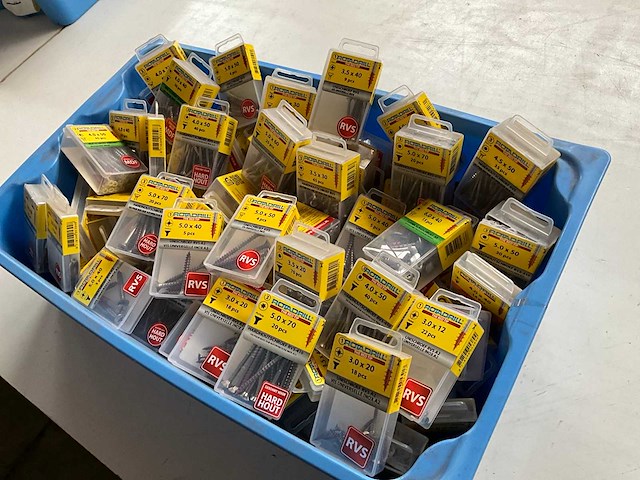 Rotadrill diverse schroeven rvs, messing en verzinkt (100x) - afbeelding 6 van  6