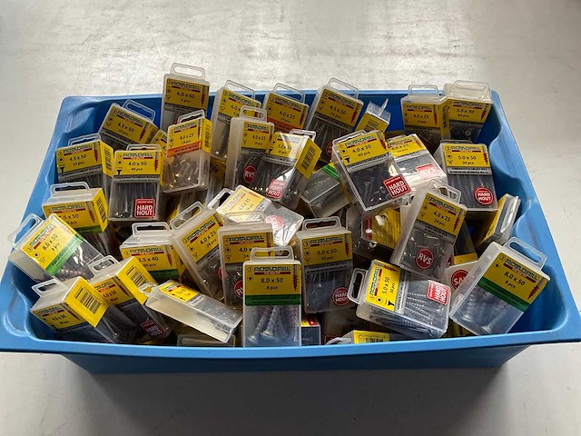 Rotadrill diverse schroeven rvs, messing en verzinkt (100x) - afbeelding 1 van  6