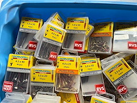 Rotadrill diverse schroeven rvs, messing en verzinkt (100x) - afbeelding 2 van  6