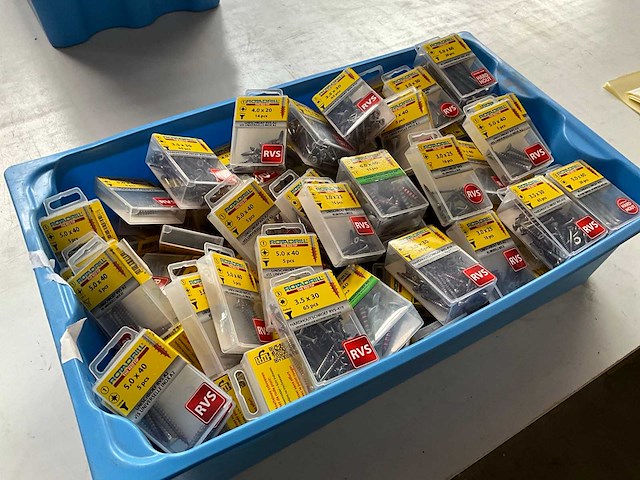 Rotadrill diverse schroeven rvs, messing en verzinkt (100x) - afbeelding 6 van  6