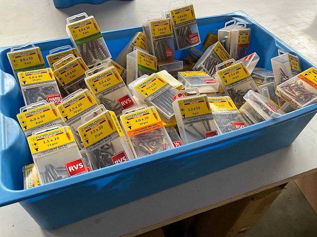 Rotadrill diverse schroeven rvs, messing en verzinkt (100x) - afbeelding 6 van  6