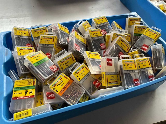 Rotadrill diverse schroeven rvs, messing en verzinkt (100x) - afbeelding 6 van  6