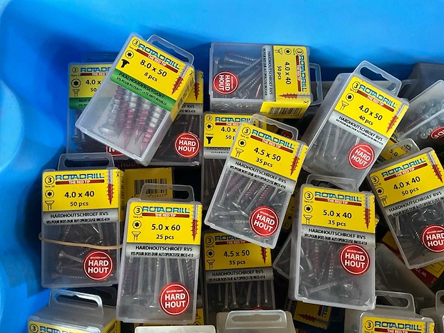 Rotadrill diverse schroeven rvs & verzinkt (50x) - afbeelding 2 van  6