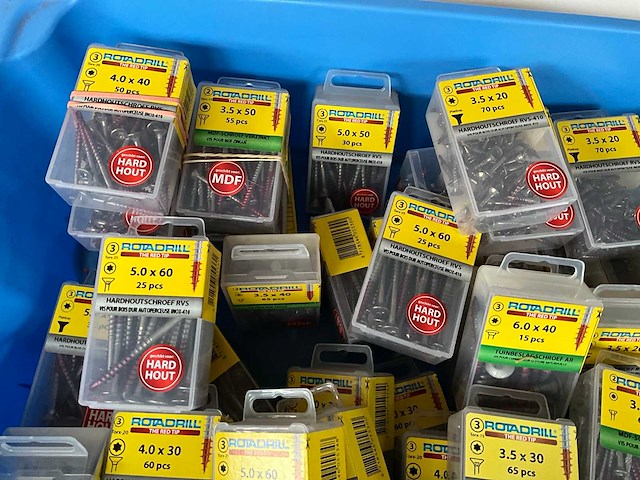 Rotadrill diverse schroeven rvs & verzinkt (50x) - afbeelding 2 van  6