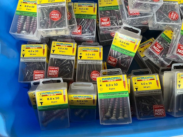 Rotadrill diverse schroeven rvs & verzinkt (50x) - afbeelding 5 van  6