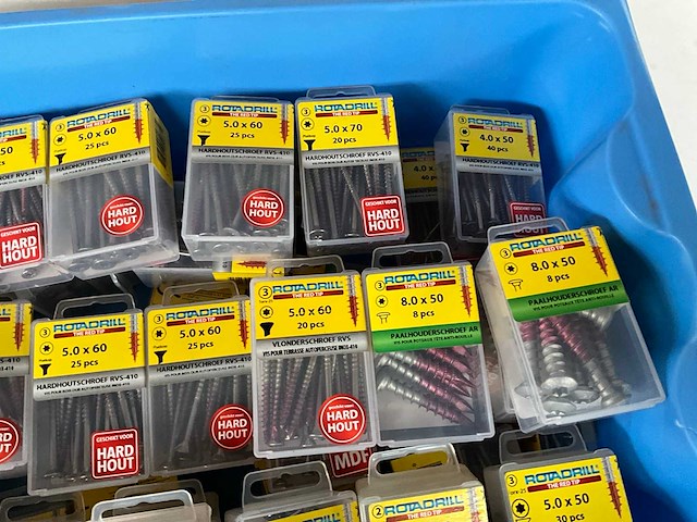 Rotadrill diverse schroeven rvs & verzinkt (50x) - afbeelding 3 van  6