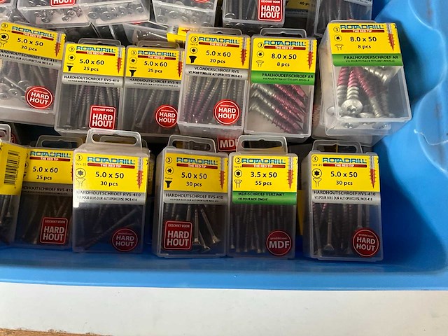 Rotadrill diverse schroeven rvs & verzinkt (50x) - afbeelding 4 van  6