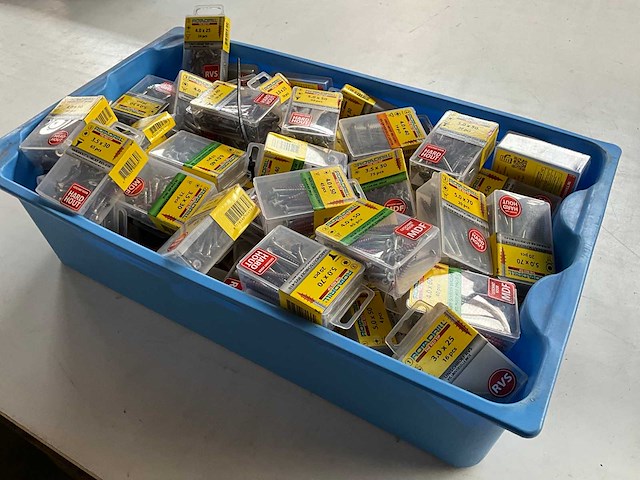 Rotadrill diverse schroeven rvs, verzinkt en messing (100x) - afbeelding 6 van  6