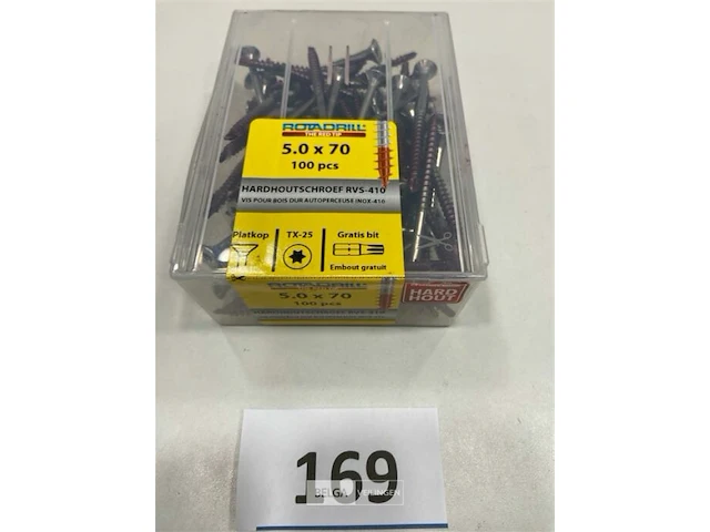 Rotadrill hardhoutschroef 5 x 72 mm rvs torx - afbeelding 3 van  3