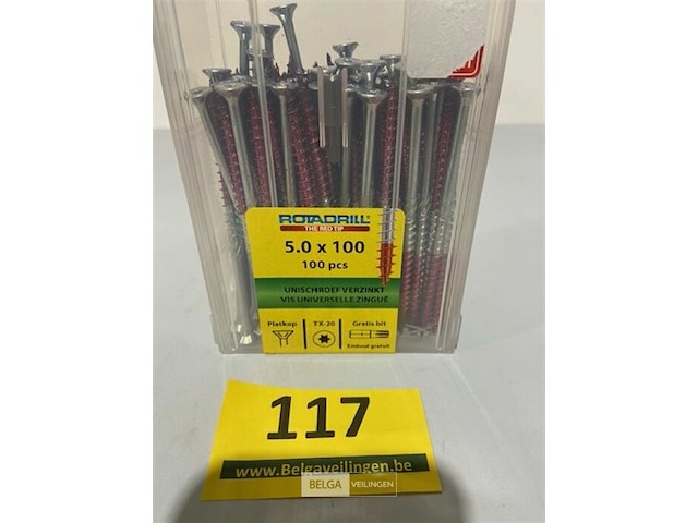 Rotadrill houtschroef 5x100 100 stuks - afbeelding 1 van  3