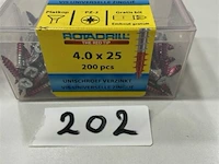 Rotadrill houtschroef pz-2 4 x 25 200 stuks - afbeelding 1 van  3