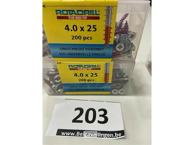 Rotadrill houtschroef pz-2 4 x 25 400 stuks - afbeelding 1 van  3