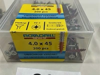 Rotadrill houtschroef pz-2 4 x 45 200 stuks - afbeelding 1 van  3