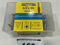 Rotadrill houtschroef pz-2 4,5 x 30 200 stuks - afbeelding 3 van  3
