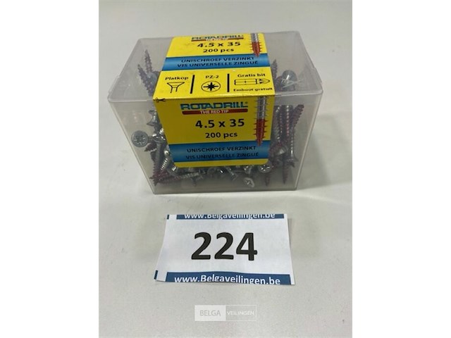 Rotadrill houtschroef pz-2 4,5 x 35 200 stuks - afbeelding 1 van  3