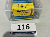 Rotadrill houtschroef pz-2 6 x 100 100 stuks - afbeelding 1 van  3