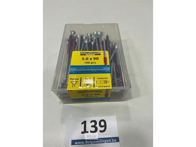 Rotadrill houtschroef pz2 5 x 90 100 stuks - afbeelding 3 van  3